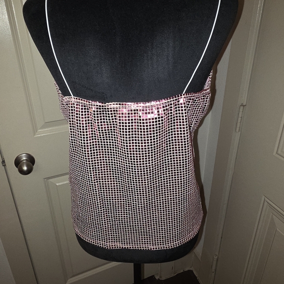 Pink Sequin Camisole Top Girls Nite, Date Night XS - Picture 4 of 7